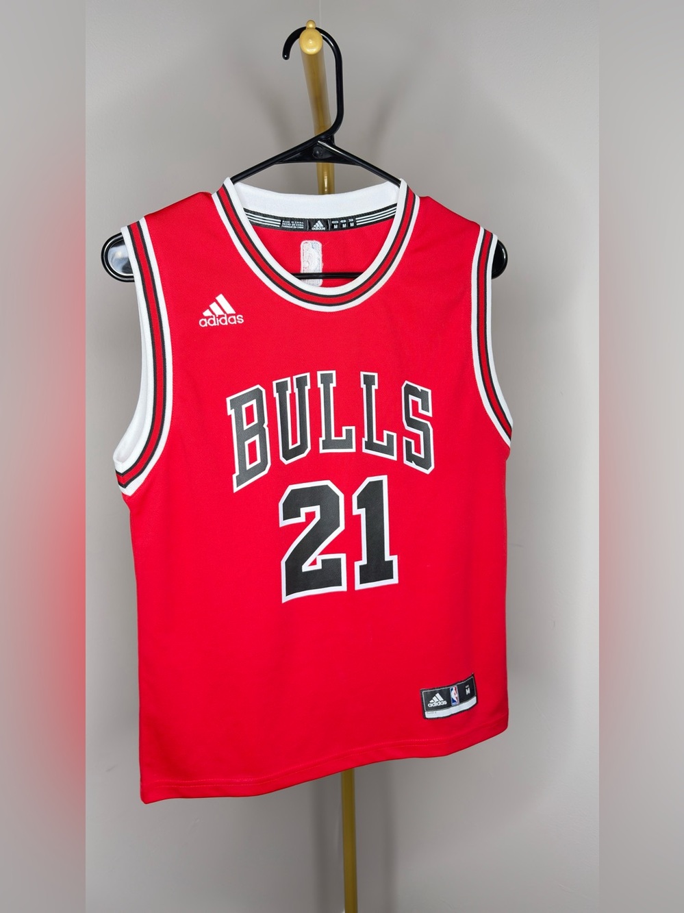 adidas Red Chicago Bulls #21 Youth Basketball Jersey